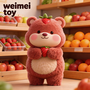 Morbido coccolone in Stock regalo in cotone PP cuscino disponibile peluche orso fragola - Product Image 4