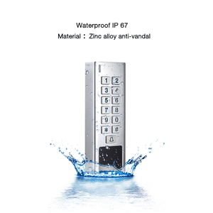 Pembaca kartu RFID Keypad kontrol akses logam tahan air, EM 125Khz IC MF 13.56Mhz NFC213 - Product Image 3