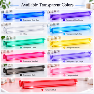 Ensemble de 4 poussoirs de mahjong américains en PS transparent rose poudré, de luxe moderne, supports de tuiles durables pour jeux de table 4 joueurs - Product Image 1