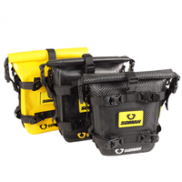 Sac de protection pour moto, 6 compartiments extensibles, étanche IPX6, sac de rangement pour moto en PVC 500D, noir/jaune/fibre de carbone