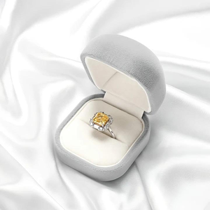 Manufacturer Wholesale High-end Plastic+Velvet Fashionable Hinge Closure Jewelry <b>Box</b> Circular <b>Ring</b> <b>Box</b> Pendant Necklace <b>Box</b> XS - Product Image 1