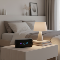 Caméra d'horloge de réveil sans fil WiFi 1080P, caméra cachée CMOS, zoom optique 10x-20x, vision nocturne infrarouge, moniteur pour bébé à domicile, angle large de 120°