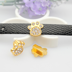 Vòng Tay Quyến Rũ Trượt Kim Cương Giả Màu Vàng Kim 10Mm Thời Trang Vòng Đeo Cổ Cho Thú Cưng Vừa Với Ngôi Sao Móc Khóa Phụ Kiện Tự Làm Quà Tặng - Product Image 4