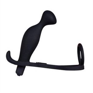 Paar Masturbation Orgasmus Homosexuell Männlich G-Punkt <span class=keywords><strong>Anal</strong></span> Plug Silikon Vibrations <span class=keywords><strong>massage</strong></span> gerät mit Rings chloss für hintere Stimulation - Product Image 1