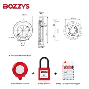 Bozzys bán buôn màu đỏ điện potatable push button bìa an toàn khóa chuyển đổi thiết bị cho đại tu của thiết bị công nghiệp