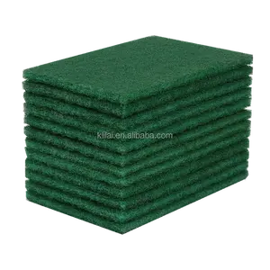 Wholesale Kitchen Dishwasher Dish Washing Scrub Pad Scourer Sponge Green Dish Cleaning Sponge Scouring Pad