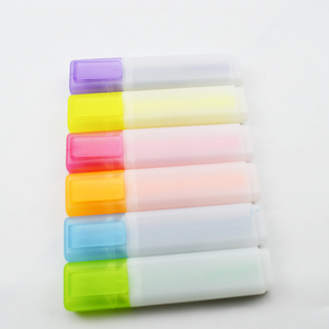 カスタムロゴフラットノベルティプラスチックボディミニセット6無地メーカー蛍光ペン - Product Image 2