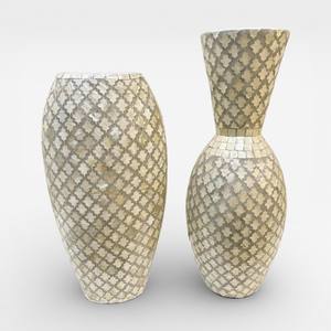 Vase décoratif en nacre naturelle pour table, porte-fleurs, mosaïque de coquillages, artisanat artistique, vase pour décoration de table - Product Image 4