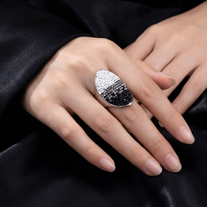 Anillos con cristales CZ para hombre y mujer, anillo de compromiso de acero inoxidable con circonita, accesorios, anillos de cóctel con cristales - Product Image 5