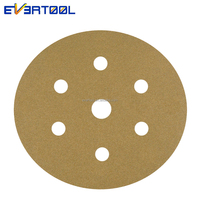 Papier abrasif en latex EVERTOOL, disque de papier abrasif PSA, grain 80, papier abrasif auto-adhésif pour une élimination rapide