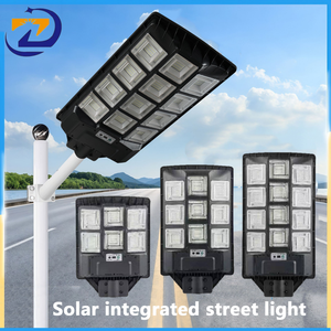 Lampe <span class=keywords><strong>solaire</strong></span> de rue intégrée ZY CE ABS 200w 300w 500w Ip65 étanche, éclairage <span class=keywords><strong>solaire</strong></span> LED tout-en-un pour extérieur - Product Image 1