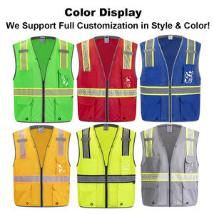 Chaleco de Seguridad de Malla de Alta Visibilidad con Bolsillos, Cumple con la Norma ANSI |   Chaleco Reflectante Transpirable |   Colores Personalizados Disponibles - Product Image 6