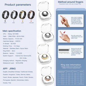 Sr08 phiên bản nâng cấp SR20 Màn hình hiển thị ngày smartring tiktok ảnh điều khiển cảm ứng sức khỏe giấc ngủ tập thể dục theo dõi Vòng thông minh SR20 - Product Image 6