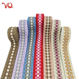 3.8 सेमी चौड़ा शुद्ध कपास बुना हुआ वेबबिंग मोती पैटर्न तीन रंग टेप स्पॉट माल ब्रेडेड विंटेज कपास जैक्वार्ड रिबन - Product Image 1