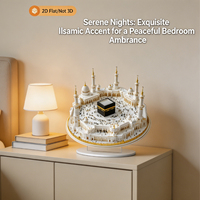 Ornement de table de la Grande Mosquée de la Kaaba de la Mecque, figurine de pèlerin, décoration de bureau pour le Ramadan et l'Aïd, cadeau religieux islamique musulman pour le Hajj