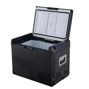 Venta caliente 47 litros Mini portátil doble temperatura y doble control RV viaje nevera coche refrigerador con compresor