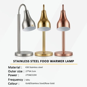 Lámpara Calentadora de Alimentos Comercial Dorada para Buffet, Lámpara Eléctrica de Acero Inoxidable para Calentar Alimentos, Lámpara de Calor para Buffet, Luz para Alimentos, Catering, <span class=keywords><strong>Restaurante</strong></span> - Product Image 6