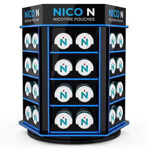 Espositore Girevole Personalizzato <span class=keywords><strong>in</strong></span> Acrilico per Bustine di Nicotina, per Snus e Bustine di Nicotina, per Negozi di Articoli per Fumatori - Product Image 1