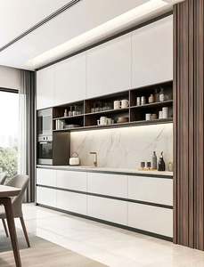 Armoires de cuisine en bois de luxe personnalisées de haute qualité Fournisseur de meubles Armoire de cuisine traditionnelle en bois et blanc - Product Image 4