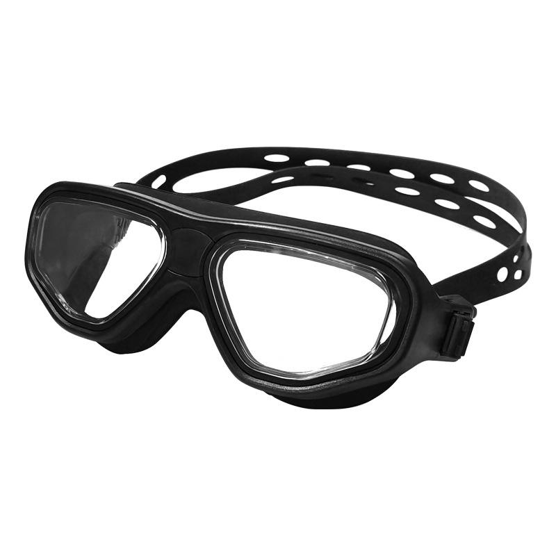 Black Frame Transparent Swimming Goggles