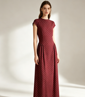 Robe longue sans manches taille haute à pois pour femme, coupe trapèze, en polyester, style vintage noir et blanc, ajustée, sur mesure, douce et de qualité supérieure pour femme