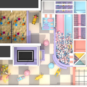 Équipement de terrain de jeu intérieur souple personnalisé, petit terrain de jeu intérieur pour enfants <span class=keywords><strong>avec</strong></span> toboggans et <span class=keywords><strong>jeux</strong></span> - Product Image 4