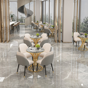 Bàn Ghế Bàn Ăn Kim Loại Chân Vàng Khung Sắt Đá Cẩm Thạch Trắng Dài 2022 Cm <span class=keywords><strong>120</strong></span> Cm 140 Cm Hiện Đại 160 Cm - Product Image 4