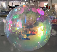 Pelotero inflables dmuchaniec argent grand événement décoration pvc ballon flottant noël gonflables caméléon boule miroir