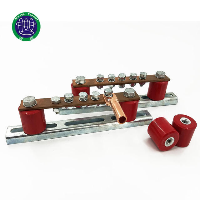 Chinese Supplier Wholesale Lightning Grounding protection System Tinned Copper Electrical Busbar Tinned Copper Grounding Bus bar