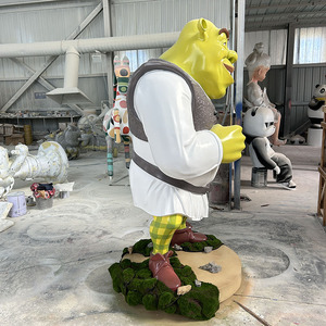 Statue en fibre de verre en résine grandeur nature personnalisée en usine Statue de <span class=keywords><strong>Shrek</strong></span> pour décoration intérieure et extérieure - Product Image 3