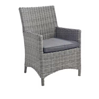 Chaise d'extérieur contemporaine en rotin/osier – Imperméable et portable pour cour, chambre, parc et villa
