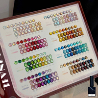 EliNail – Lot de 72 vernis gel magnétiques effet œil de chat, couleurs opales et diamants broyés, paillettes scintillantes pour salon de manucure
