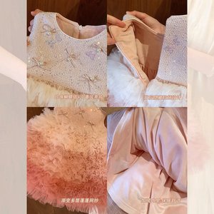 Child Star Circle Girls Princess Dress Vest O-Neck Full Sleeve Birthday Party Wear 2026 Winter Pink Ruffle Dress - Product Image 4