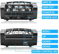 Mini projecteur LED araignée rotatif Base Disco 8x3W DMX512, faisceau LED mobile pour scène, DJ, bar, club