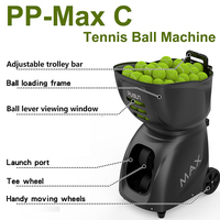 PUSUN PT MAXC Máquina Lanzapelotas de Tenis Profesional Inteligente, Portátil y Ligera, Automática y Recargable para Clubes