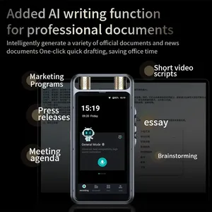 M5 AI Grabadora <span class=keywords><strong>de</strong></span> voz digital Interpretación simultánea Formato <span class=keywords><strong>de</strong></span> <span class=keywords><strong>audio</strong></span> MP3 para transcripción Batería <span class=keywords><strong>de</strong></span> larga capacidad <span class=keywords><strong>de</strong></span> 2000mAh - Product Image 3