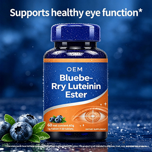Complément alimentaire à la lutéine et aux myrtilles OEM - Formule scientifiquement prouvée avec lutéine et zéaxanthine, 60 g de poids net, 60 comprimés, étiquette personnalisée - Product Image 3
