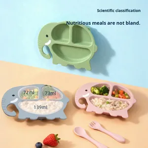 <span class=keywords><strong>Vente</strong></span> chaude d'usine, différentes combinaisons pour les bébés, design en forme d'animal, ensemble de vaisselle pour bébé, produits d'alimentation pour bébé en silicone - Product Image 3