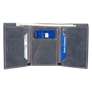 Custom Engraved <b>Wallet</b> Genuine Leather RFID Blocking Mens <b>Trifold</b> Leather <b>Wallet</b> - Product Image 2