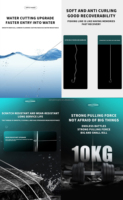 Fil de pêche en nylon vert fluorescent de 200 m en gros, ligne principale haute résistance pour la pêche en mer, en eau douce, en lacs et en rivières, sous-ligne transparente