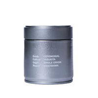 Boîte en fer blanc personnalisée pour matcha, café et thé en poudre, 30g 50g, de qualité alimentaire, avec couvercle à vis, ronde, vide