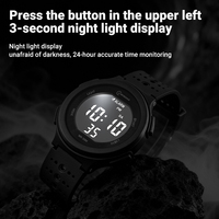 Montre de sport numérique étanche ultra-fine 36g pour hommes et femmes, résistante aux chocs 30M, lumineuse, alarme, sonnerie horaire, 5 couleurs, OEM ODM