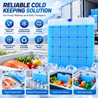 Plaque eutectique en gel de glace carrée en plastique HDPE durable de 3400 ml, grande capacité, pour congélateur domestique et refroidissement