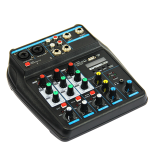 Réponse en fréquence de 40 Hz à 15 kHz avec suppression du bruit, prend en charge 6 appareils, <span class=keywords><strong>mini</strong></span> console de mixage audio <span class=keywords><strong>DJ</strong></span> 4 canaux pour ordinateur domestique - Product Image 2