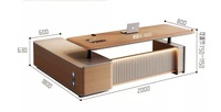 Bureau de direction en forme de I, moderne, haut de gamme, luxueux, mobilier de bureau durable et luxueux pour les PDG et les dirigeants