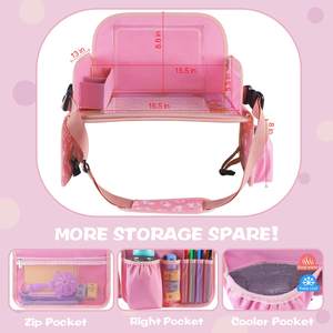 Échantillon gratuit Plateau de jeu portable pour enfants Plateau de voyage pour siège auto pour tout-petits Organisateur de plateau avec porte-gobelet/iPad/tablette - Product Image 4