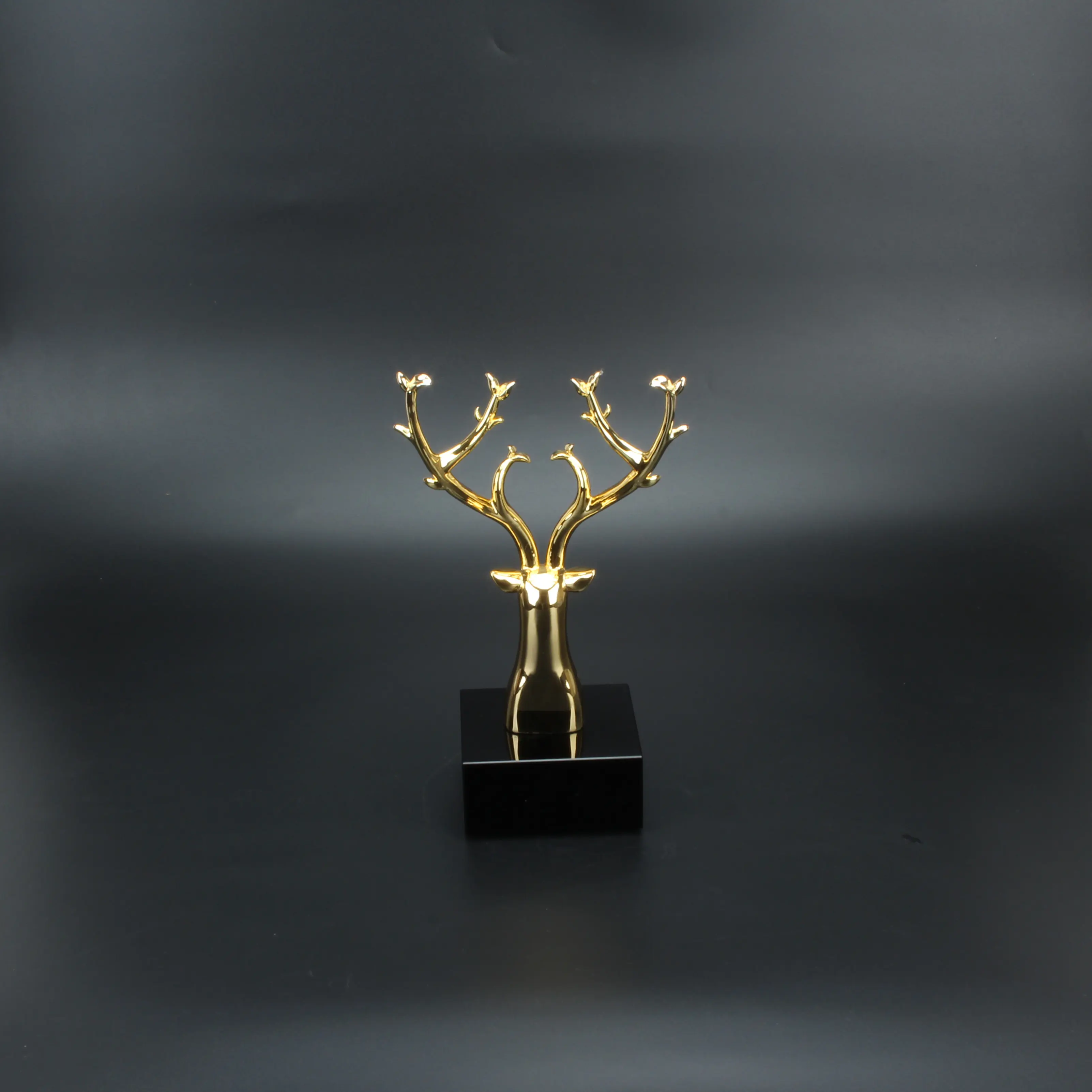 Hitop metallo trofeo di cervo statuette casa artigianato oro placcato stella decorazioni sculture regalo artigianale personalizzato