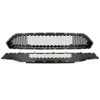 Grille supérieure avant pour Ford Mustang GT EcoBoost 2018-2019, grille de radiateur en maille ABS noire avec support d'emblème