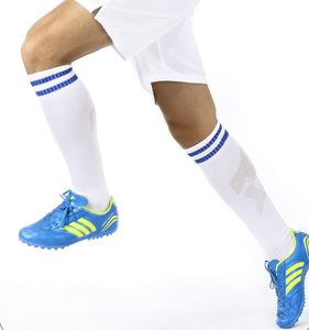 Мужские спортивные носки, зеленые футбольные носки на заказ, длинные носки для футбола, баскетбола, полоски - Product Image 3