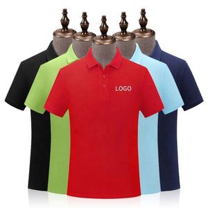 2023 New Arrival Best Quality Solid Knitted Combed Cotton Men for Shirts Short <b>Sleeve</b> with Custom Logo - Product Image 5